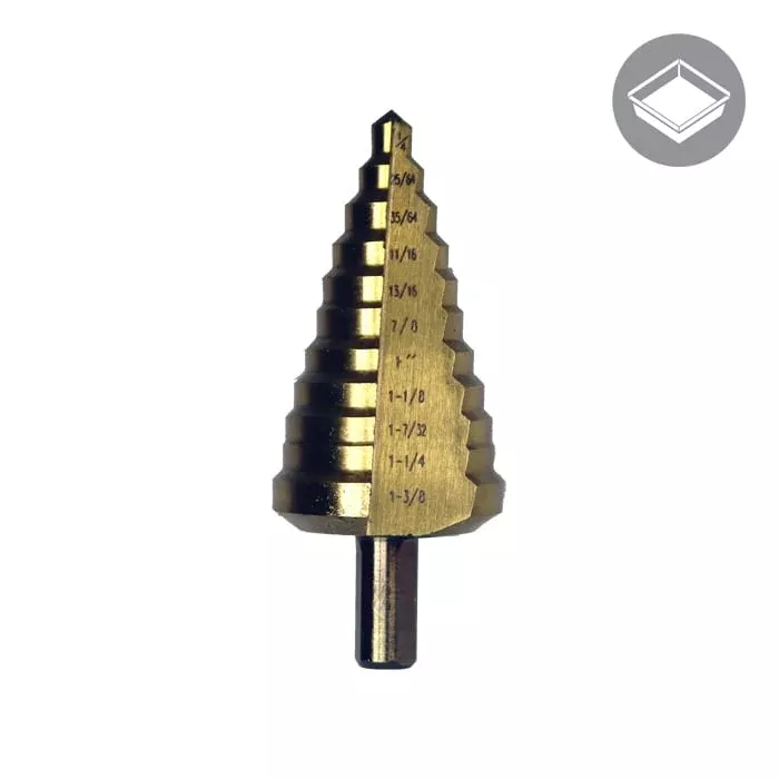 1/4'' to 1-3/8'' Step Drill Bit