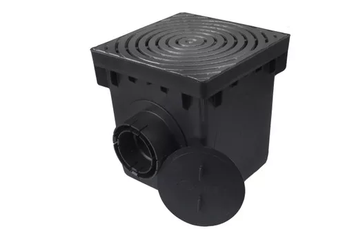 12-catch-basin-kit-w-cast-ductile-iron-decorative-bullseye-grate 12" Catch Basin Kit w/ Cast Ductile Iron Decorative Bullseye Grate