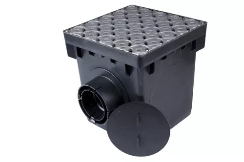 12-catch-basin-kit-w-cast-iron-decorative-interlaken-grate 12" Catch Basin Kit w/ Cast Iron Decorative Interlaken Grate