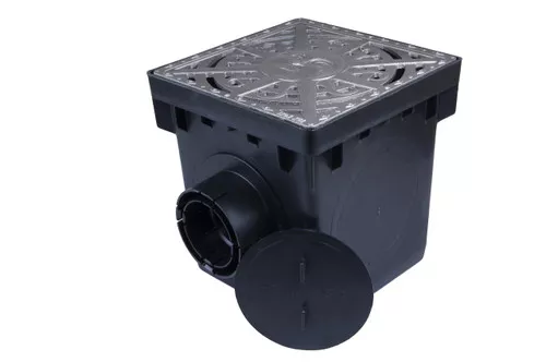 12-catch-basin-kit-w-cast-iron-decorative-sun-drain-grate 12" Catch Basin Kit w/ Cast Iron Decorative Sun Drain Grate