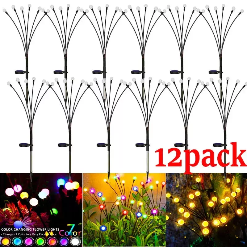 12pack-solar-led-starburst-firefly-lights-ip66-waterproof-garden-lawn-decoration 12Pack Solar LED Starburst Firefly Lights – IP66 Waterproof Garden & Lawn Decoration