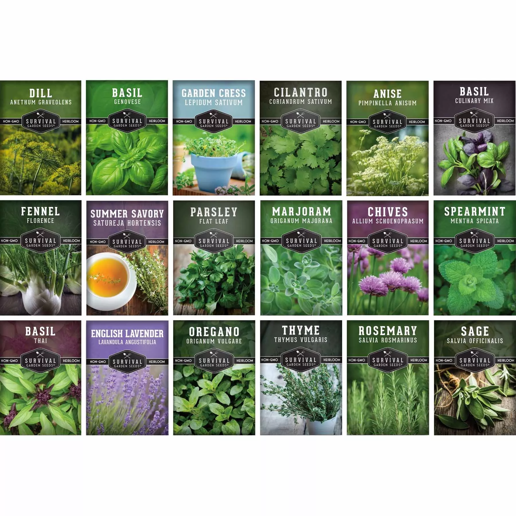 18-culinary-herb-seed-collection-heirloom-herbs-cooking-teas-remedies-year-round 18 Culinary Herb Seed Collection – Heirloom Herbs for Cooking, Teas, Remedies & Year-Round Kitchen Gardens