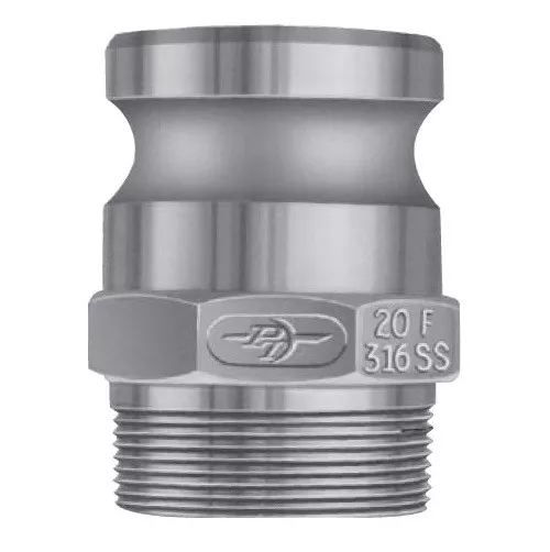 2 1/2" Part F, Aluminum Adapter x Male Pipe Threads