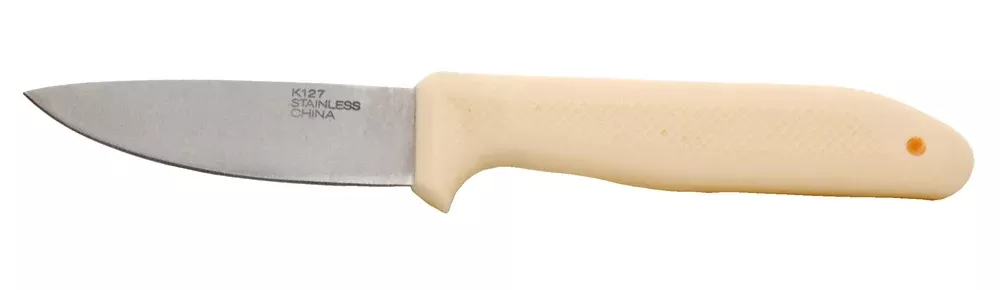 3-5-blade-white-handled-stainless-blade-food-processing-knife 3.5” Blade, white handled, stainless blade food processing knife