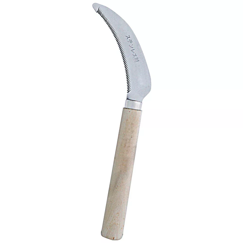 4-deep-serration-stainless-blade-weeder-sickle-wood-handle 4” Deep Serration Stainless Blade, Weeder Sickle, wood handle