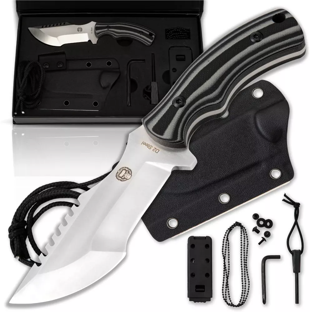 baby-tracker-d2-steel-bushcraft-survival-neck-knife-gift-set-black-gray The Baby Tracker D2 Steel Bushcraft Survival Neck Knife Gift Set (Black and Gray)