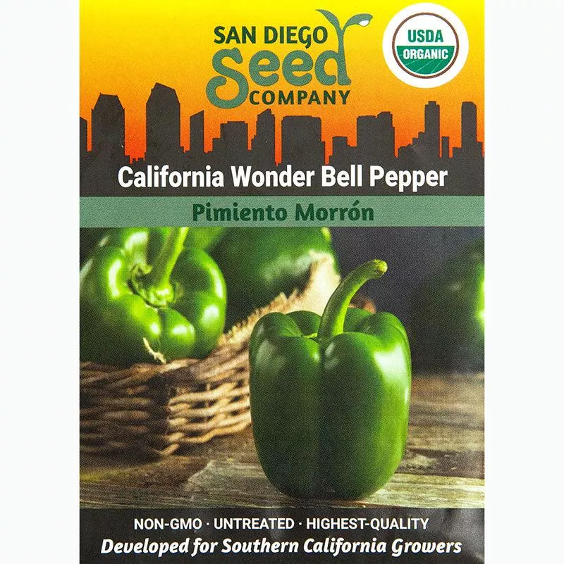 California Wonder Sweet Bell Pepper Seeds (Organic)