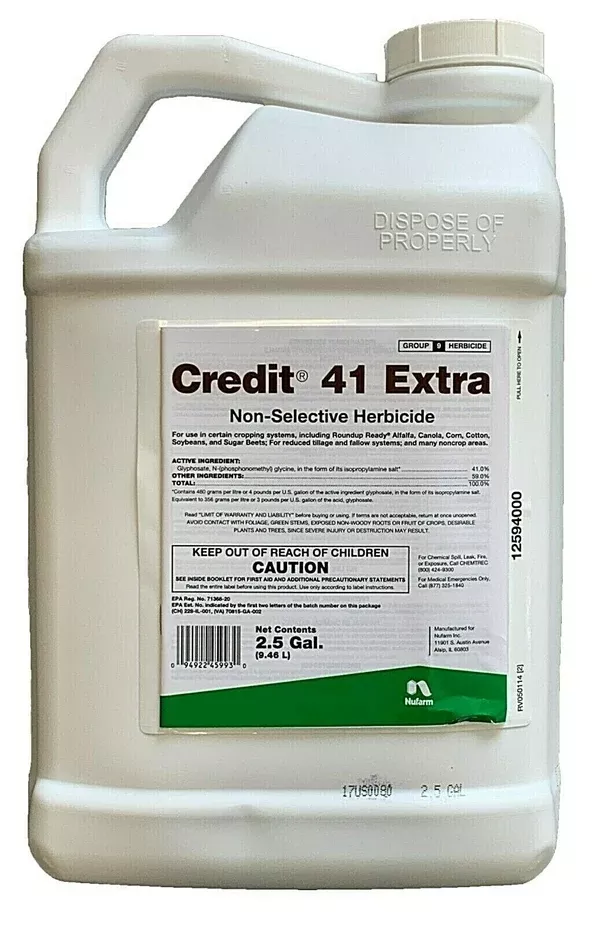 credit-41-extra-41-glyphosate-herbicide-2-5-gallon Credit 41 Extra 41% Glyphosate Herbicide - 2.5 Gallon