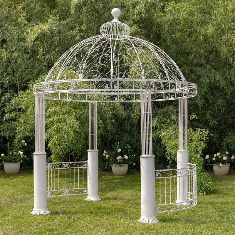 medell-n-1972-ornate-round-iron-garden-gazebo "Medellín 1972" Ornate Round Iron Garden Gazebo
