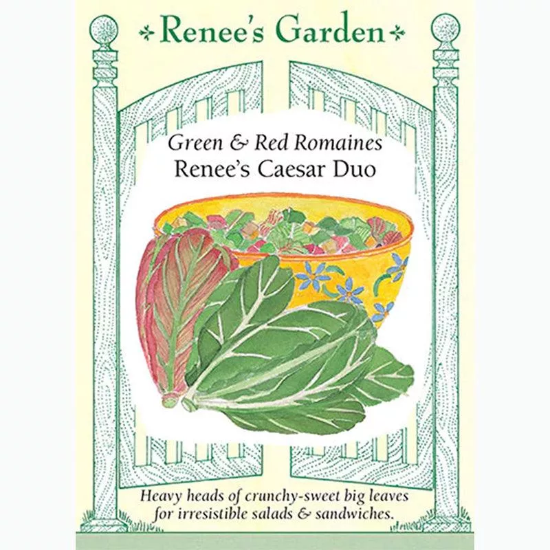 ‘Renee’s Caesar Duo’ Green & Red Romaine Lettuce Seeds