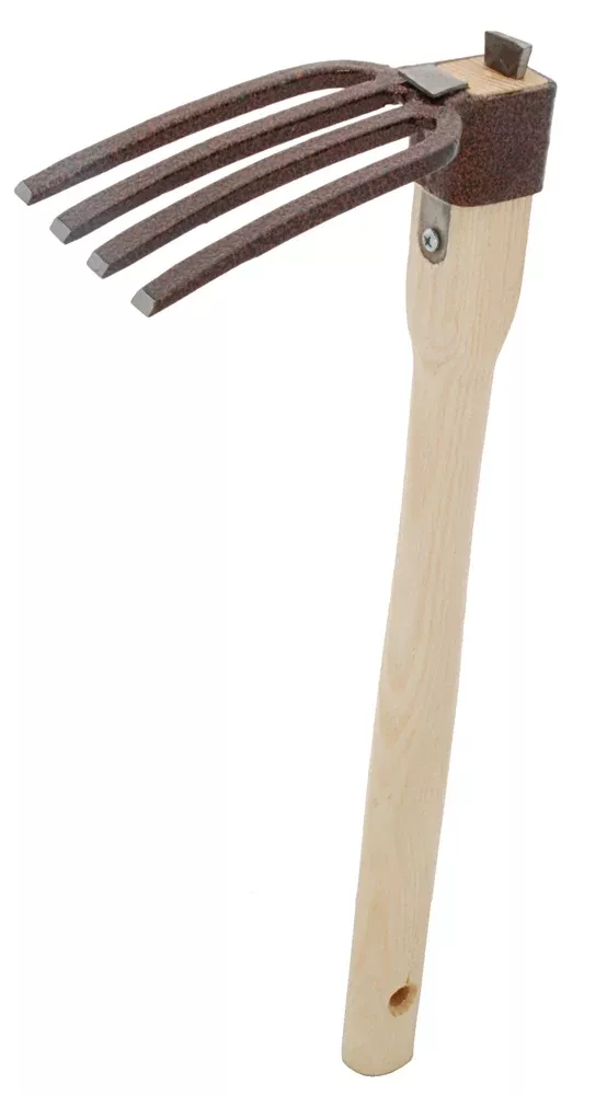 steel-4-prong-cultivator-w-15-ash-handle Steel 4-prong Cultivator w/15” ash handle