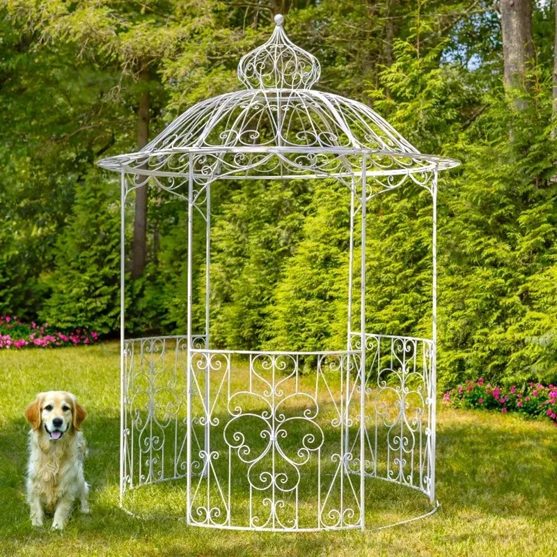 tatiana-tall-round-iron-garden-gazebo "Tatiana" Tall Round Iron Garden Gazebo