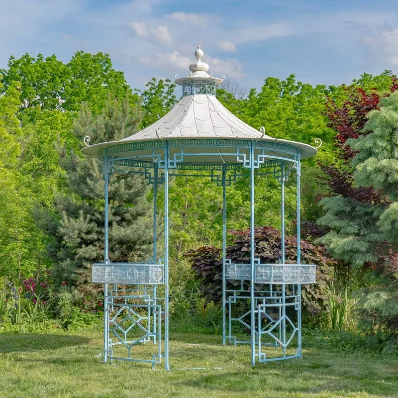 tsugo-round-iron-gazebo "Tsugo" Round Iron Gazebo