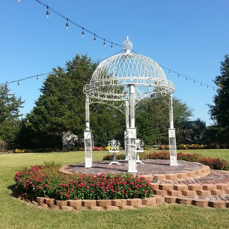 valiko-tall-round-iron-garden-gazebo "Valiko" Tall Round Iron Garden Gazebo