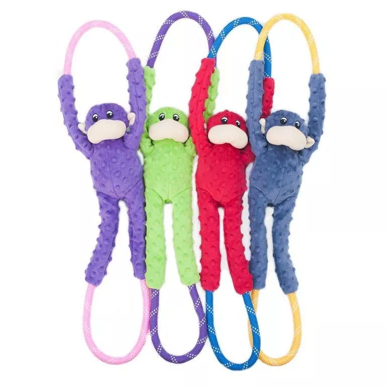 zippypaws-monkey-ropetugz-plush-dog-toy ZippyPaws Monkey RopeTugz Plush Dog Toy