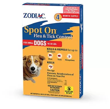 zodiac-spot-on-flea-tick-control-dogs-small Zodiac Spot On Flea & Tick Control for Dogs - Small